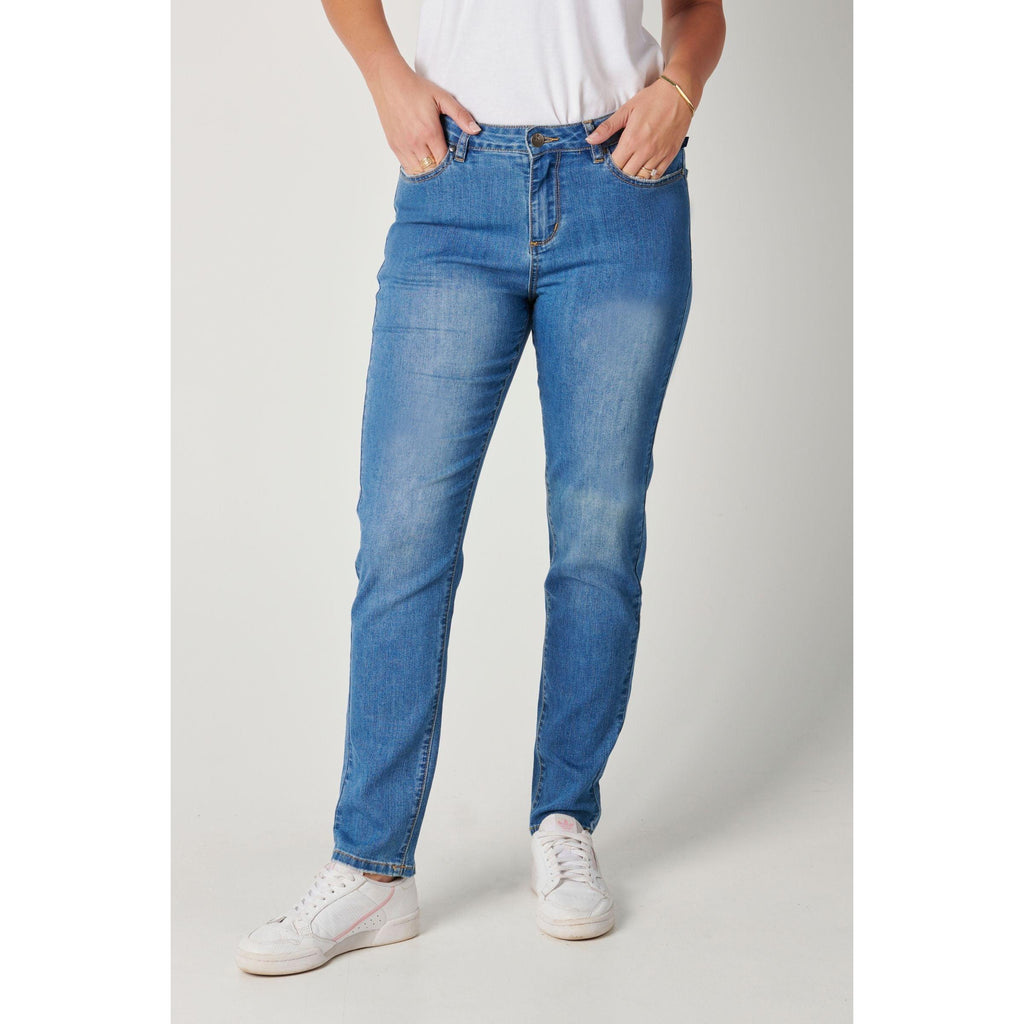 BoyFriend Jean - Mid Blue - Willow and Vine