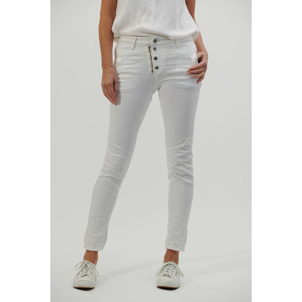 Classic Button Fly Jeans from Italian Star - White - Willow and Vine