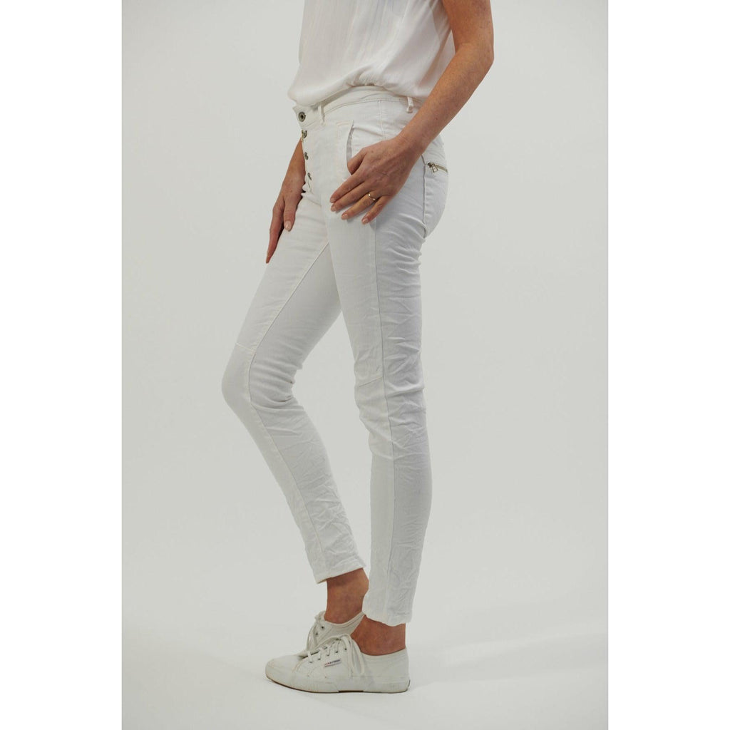 Classic Button Fly Jeans from Italian Star - White - Willow and Vine