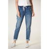 Italian Star Denim Jogger with Silver Trim - Willow and Vine