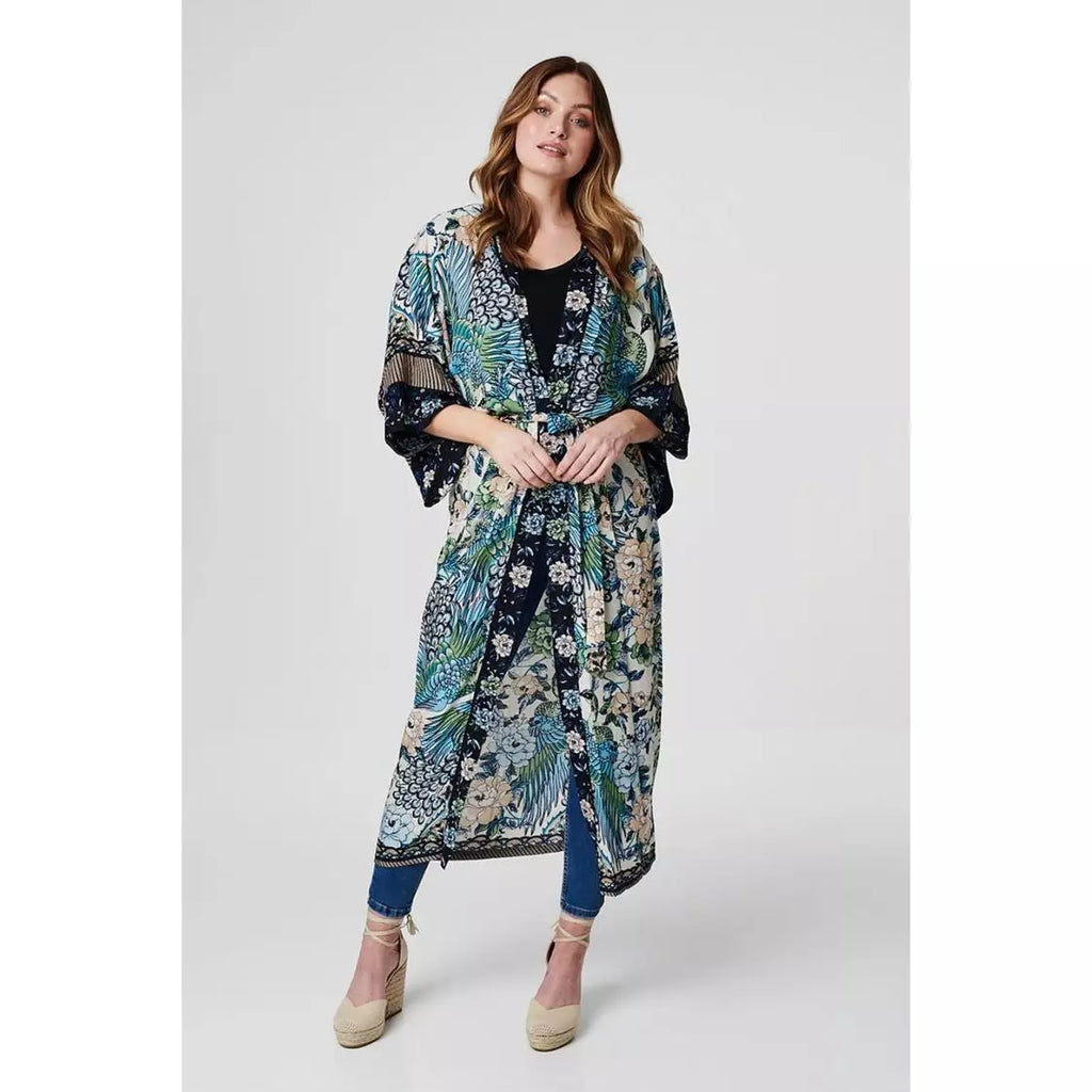 JUNGLE PRINT KIMONO - Blue - Willow and Vine