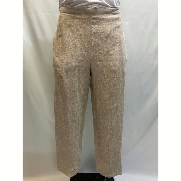 Linen 7/8 Elastic Back Pant - Sandshell Marle - Willow and Vine