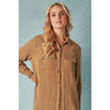 Longline Side Split Shirt - Caramel - Willow and Vine