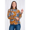 Longsleeve Printed Top With High Neck - Willow and Vine