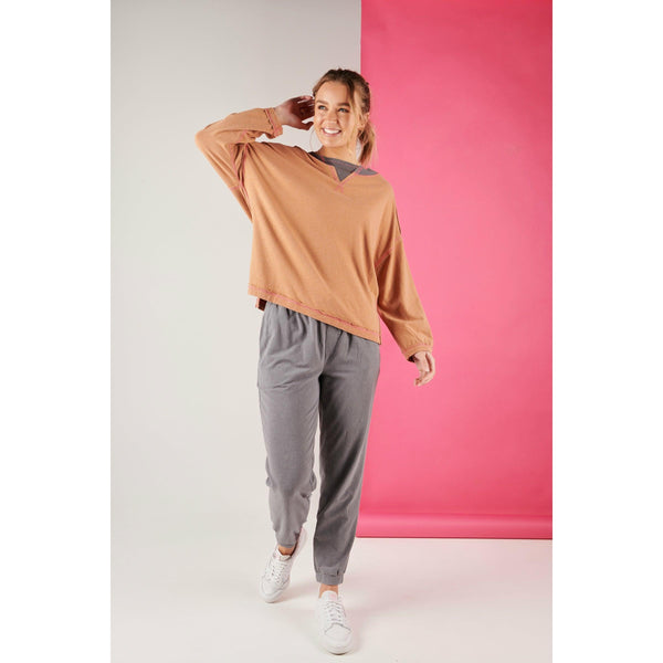 Step Hem Jumper - Rust - Willow and Vine