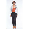 Stretch Cotton Jean Jacket - Black - Willow and Vine