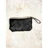 Woven PU Leather Clutch Black - Willow and Vine